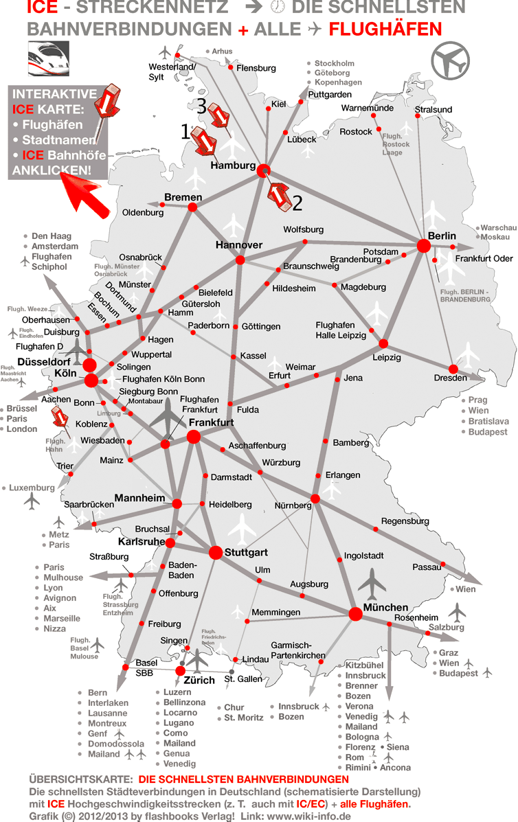 Linien karte deutschland