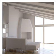 HAUS WIDDERT WOHNZIMMER 3D COMPUTER-VISUALISERUNG