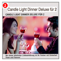 CANDLE LIGHT DINNER DELUXE FÜR 2
