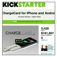 DIE GENIALE CHARGECARD WURDE ÜBER KICKSTARTER IM CROWDFUNDING ENTWICKELT - EIN TOLLES GESCHENK!