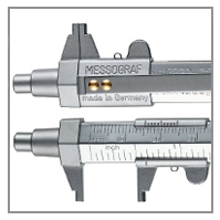 Messograf - Ingenieurskugelschreiber - 1. Messschieber 2. Schiebelehre 3. Gewindeskala 4. Reifenprofilmesser und 5. Kugelschreiber in einem handlichen Gerät