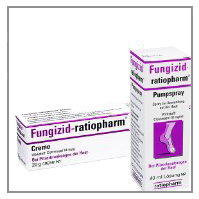 FUNGIZID RATIOPHARM® EXTRA Creme SPRAY Wirkstoff: Terbinafinhydrochlorid. Anwendungsgebiete: Pilzinfektionen der Haut,